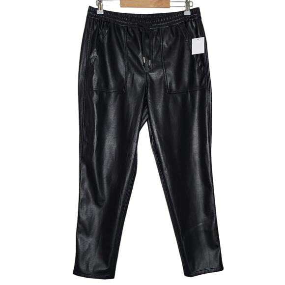 BLANKNYC No Guidance Ankle Butter Soft Faux Leather Black Pants Size 29 NWT